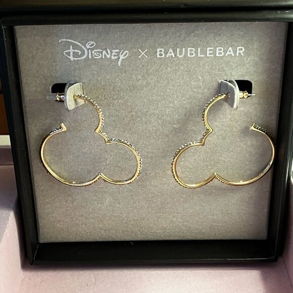 Disney x Baublebar Mickey Gem Hoops - Picture 4 of 7